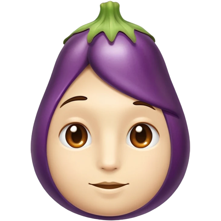 Face with eggplant  emoji