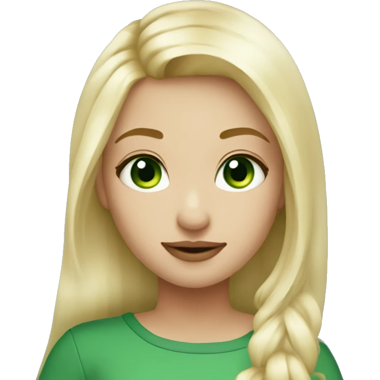 Ästhetik Girl blond Hair green eye  emoji