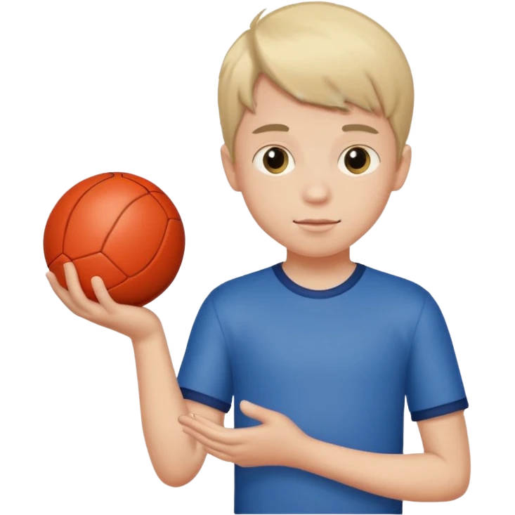 Boy with a ball in his hand emoji