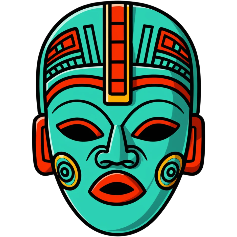 Teotihuacan mask artifact emoji