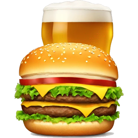 Beer burger emoji