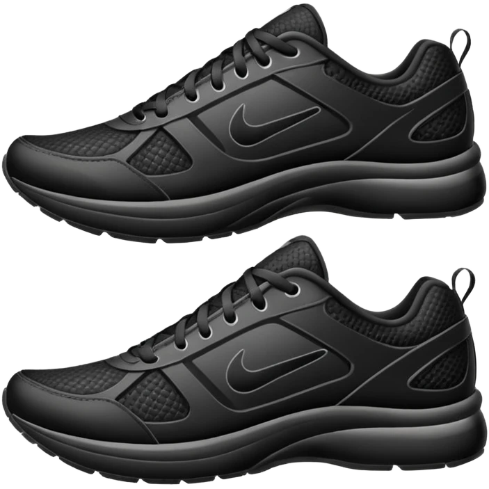 Make me an emoji of 2 black running shoes emoji