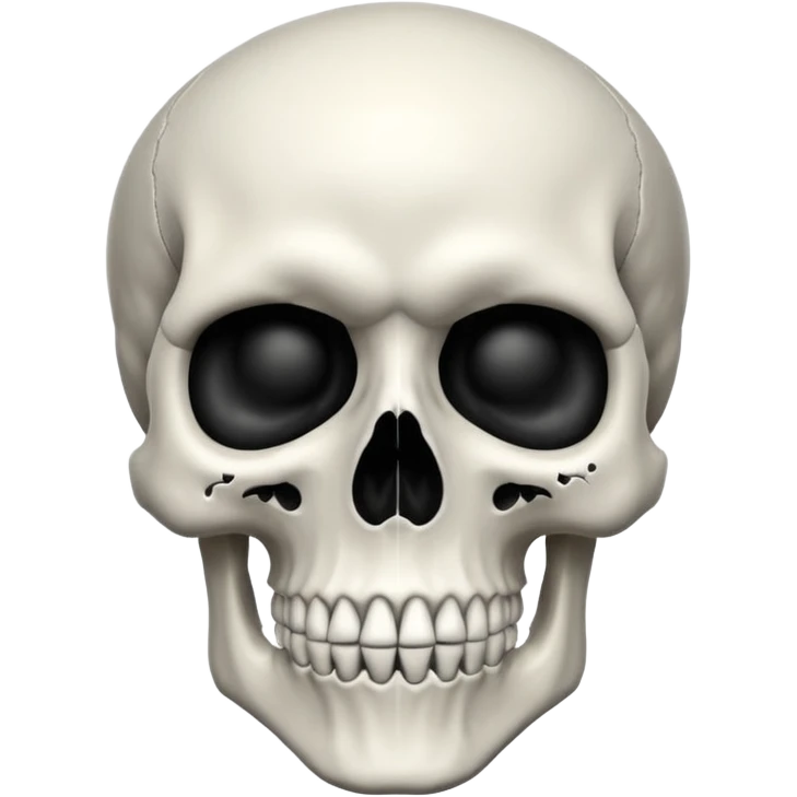 Skull black and white emoji