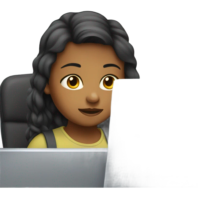girl at the computer emoji