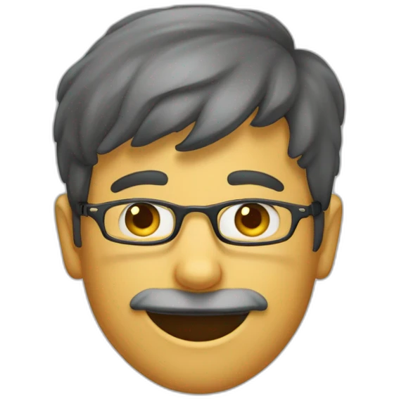 Un garçon avec lunettes avec un autre garçon sans lunettes de 16 ans emoji