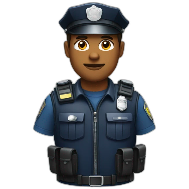 police officer with a gilet emoji