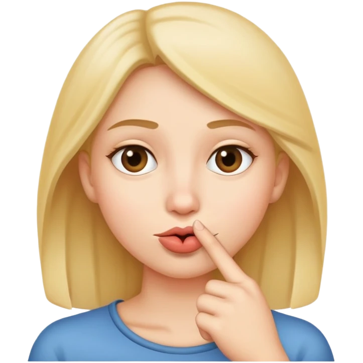 sneaky face with finger over lips emoji