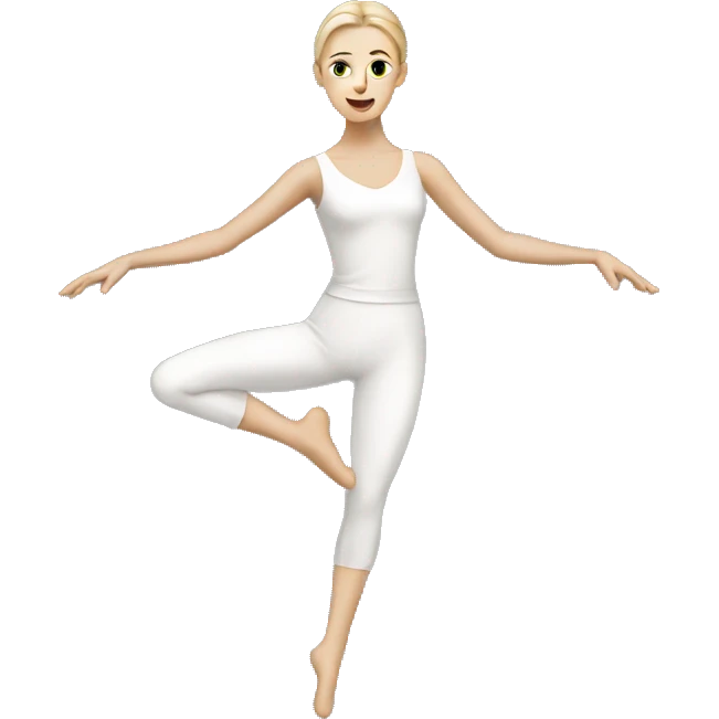 contemporary dance, white woman emoji