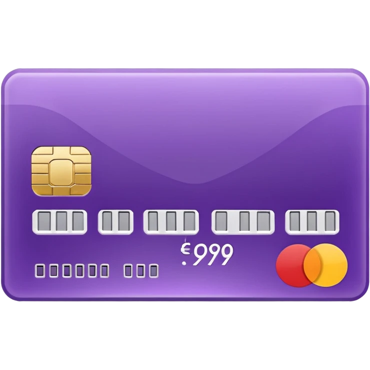Purple credit card emoji