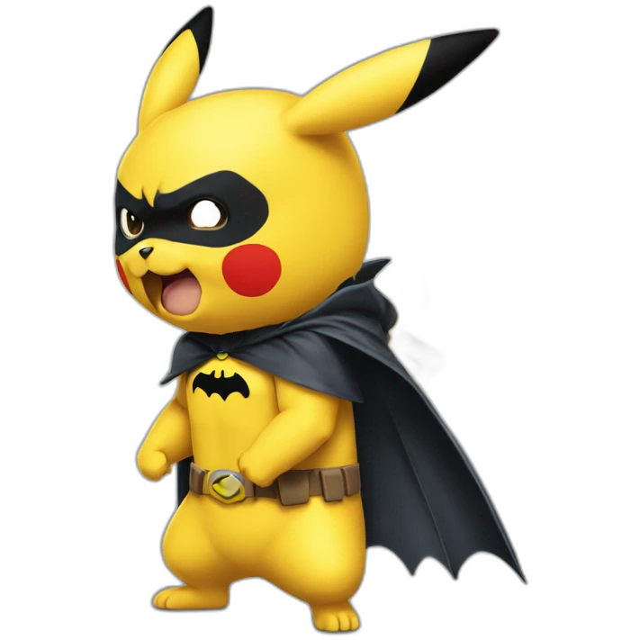 Pikachu déguisé en Batman  emoji