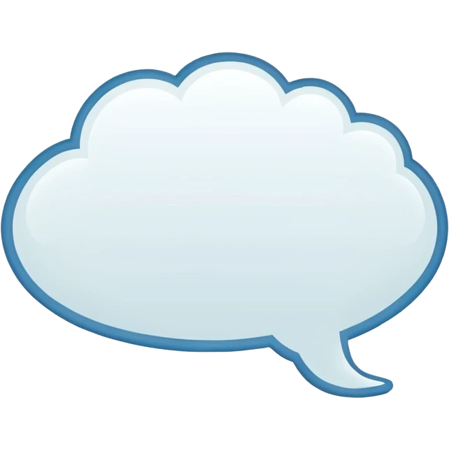empty comic thought bubble, outlined, classic cartoon style, no face emoji