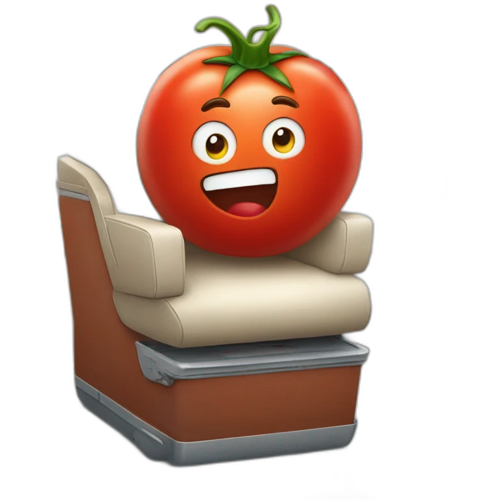 Une tomate dans un avion emoji