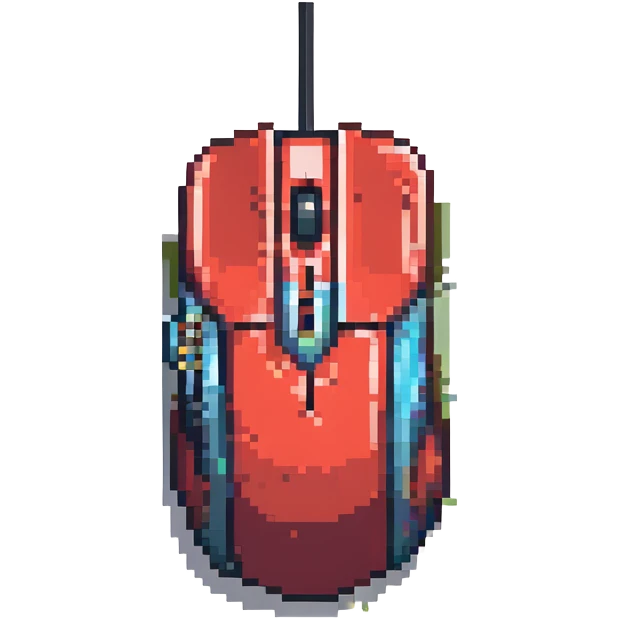 computer mouse, orange emoji