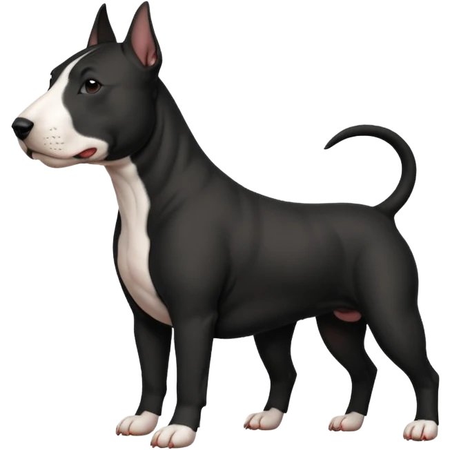 Black bull terrier emoji