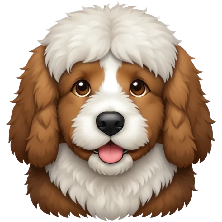 Bernedoodle light brown nose emoji