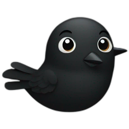 Black twitter bird emoji