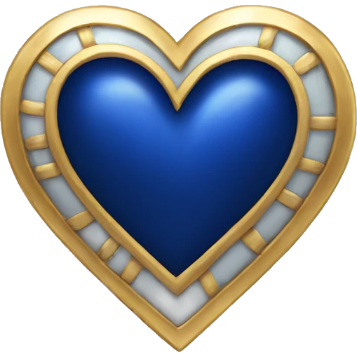 Shiny navy blue heart emoji