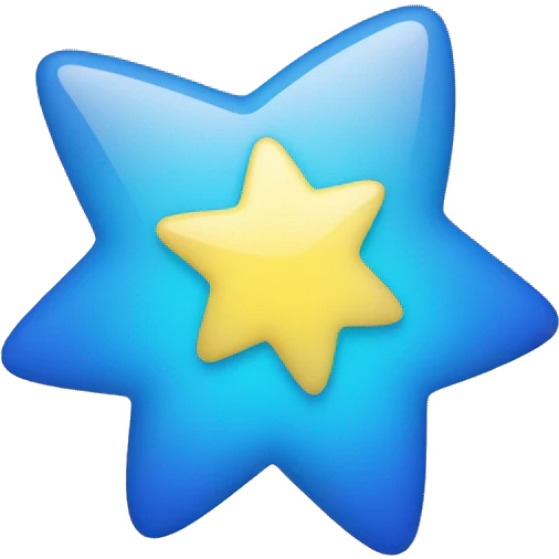 blue star with pale yellow gradient emoji