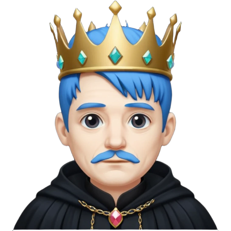 blue haired old goth king emoji