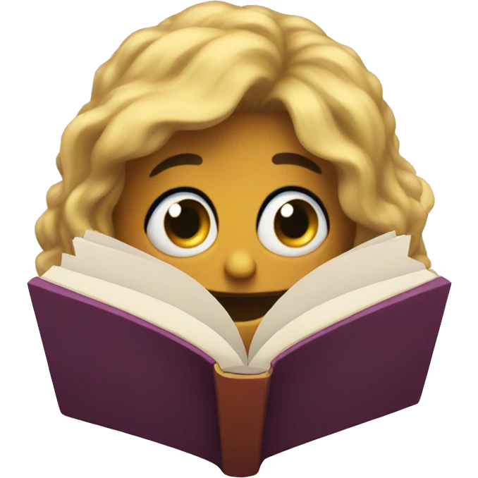 emoji reading a book emoji