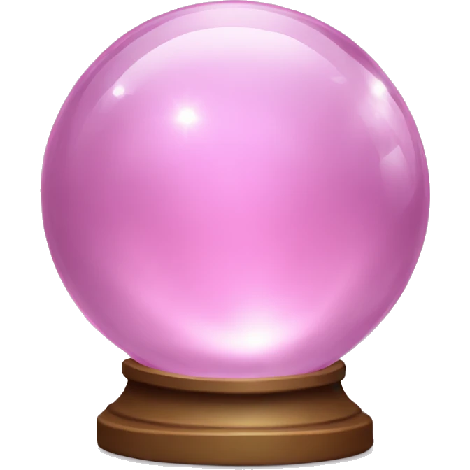 Light pink magic crystal ball Halloween  emoji