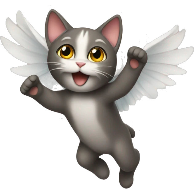 A flying cat  emoji