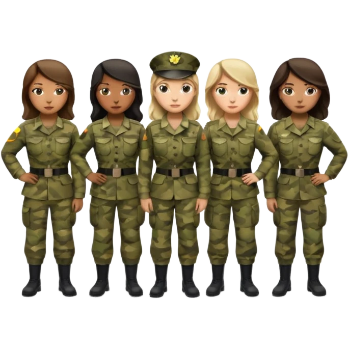 female soldiers emoji