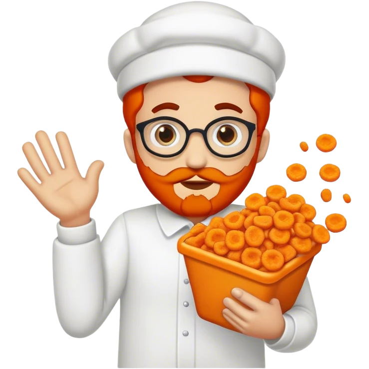 Jewish guy with Cheeto dust emoji