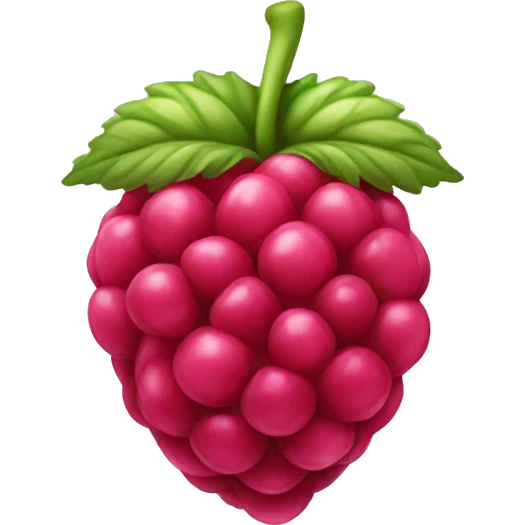 Raspberry the fruit emoji