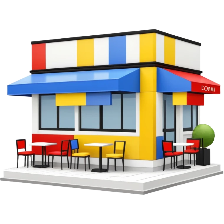 mondrian style paris cafe emoji
