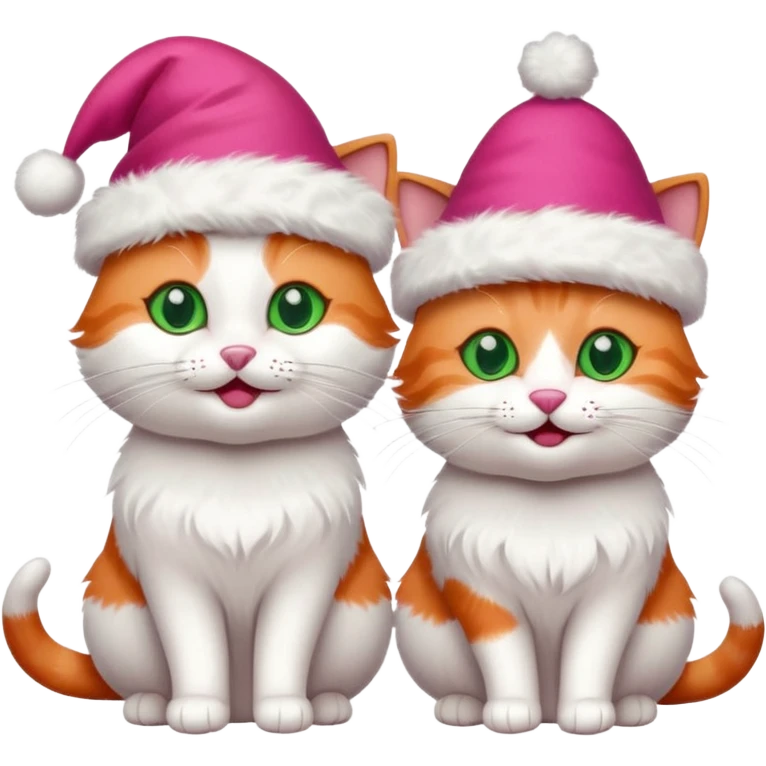 3 happy christmas cats emoji