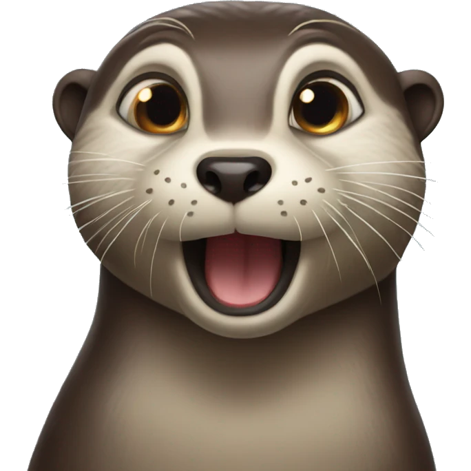 Shocked otter emoji