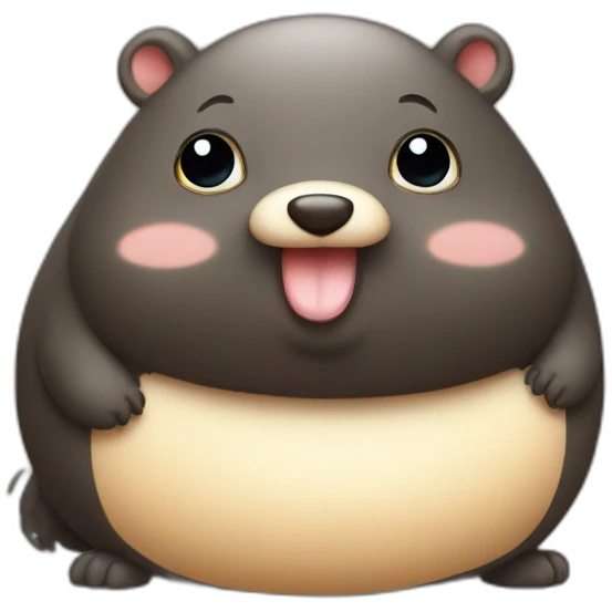 Fat cute mole emoji