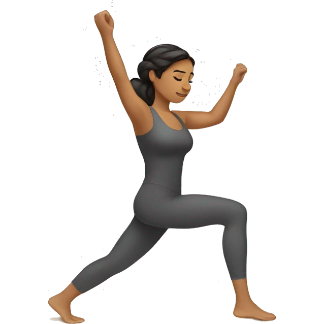 Latina girl doing Pilates emoji