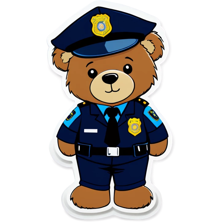 Teddy bear wearing Police uniform  emoji