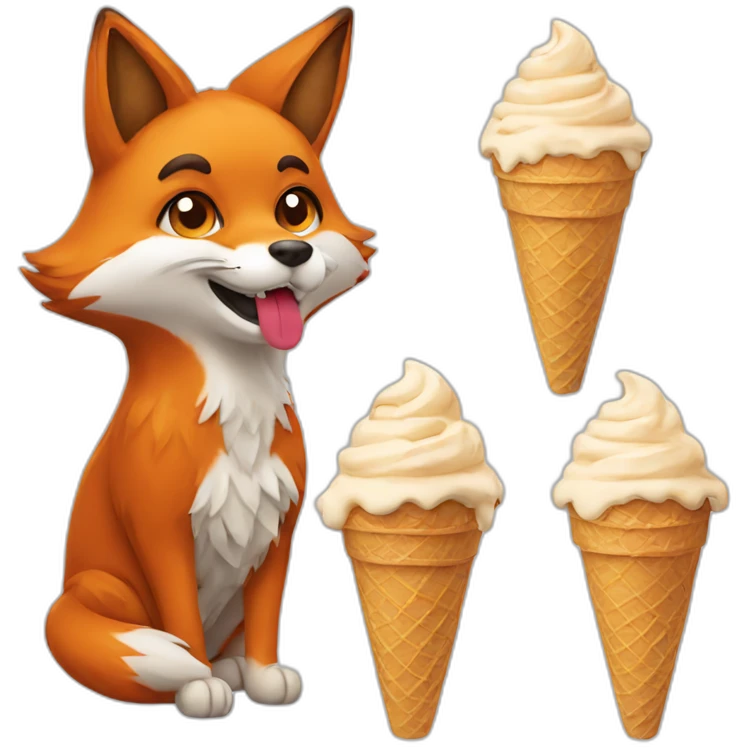 Fox ice cream emoji