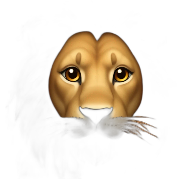 Lion orange et noir emoji