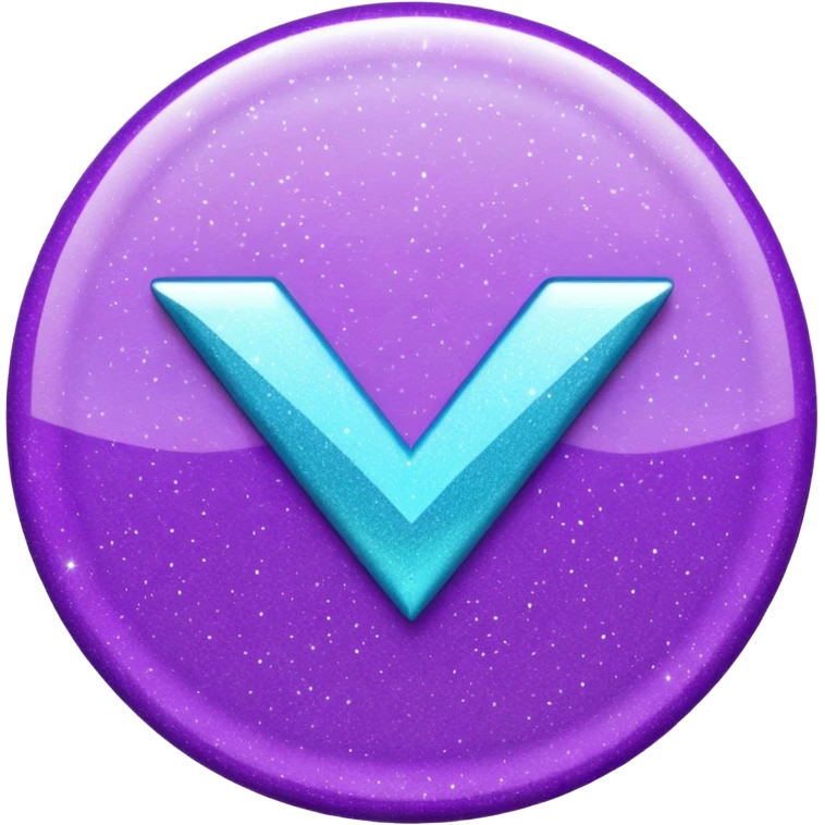 glitter purple and cian checkmark emoji