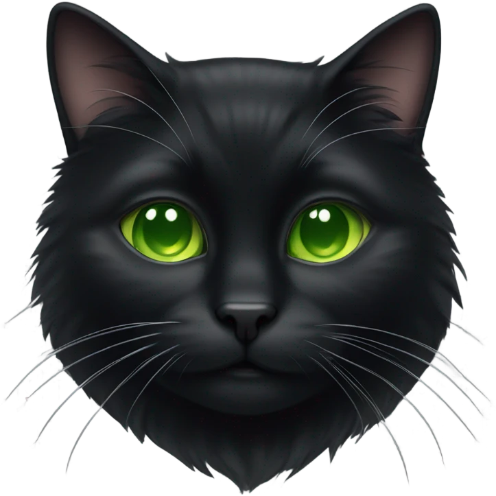 Fat black cat emoji
