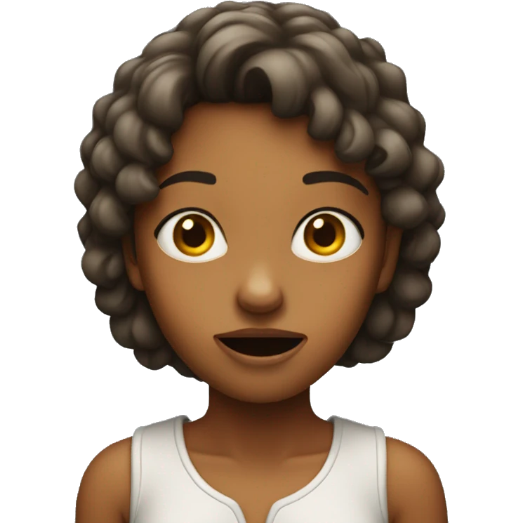 Girl with what the hell face emoji