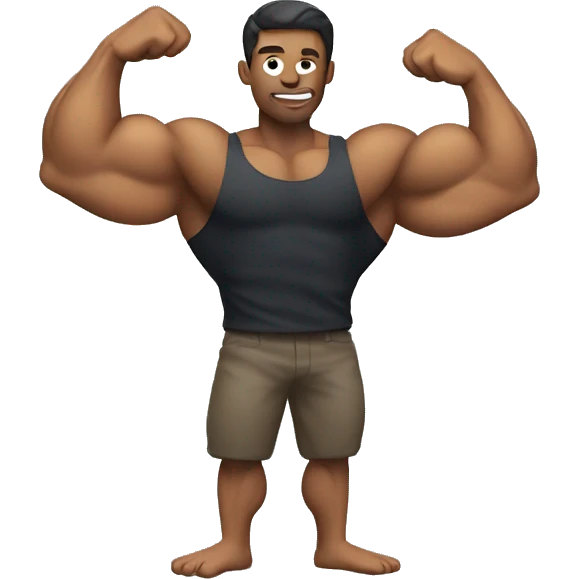 biceps muscle flexing emoji