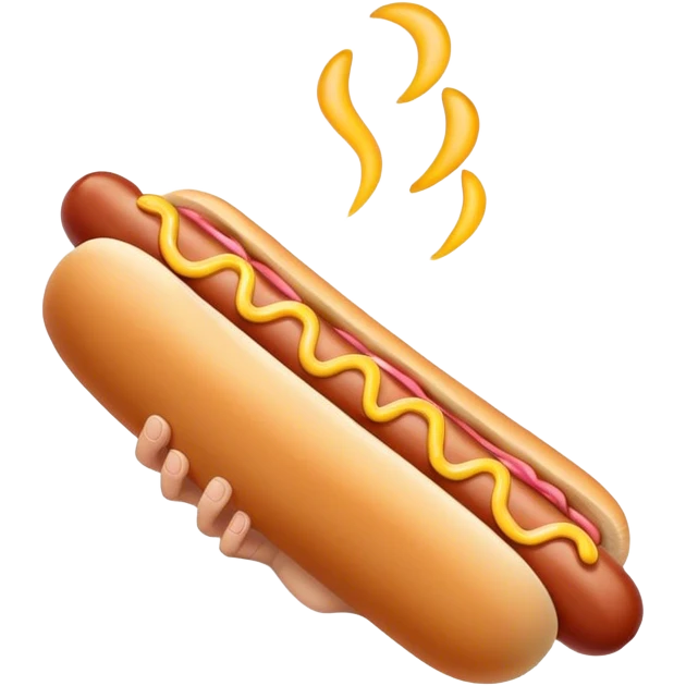 Fist holding a hot dog emoji