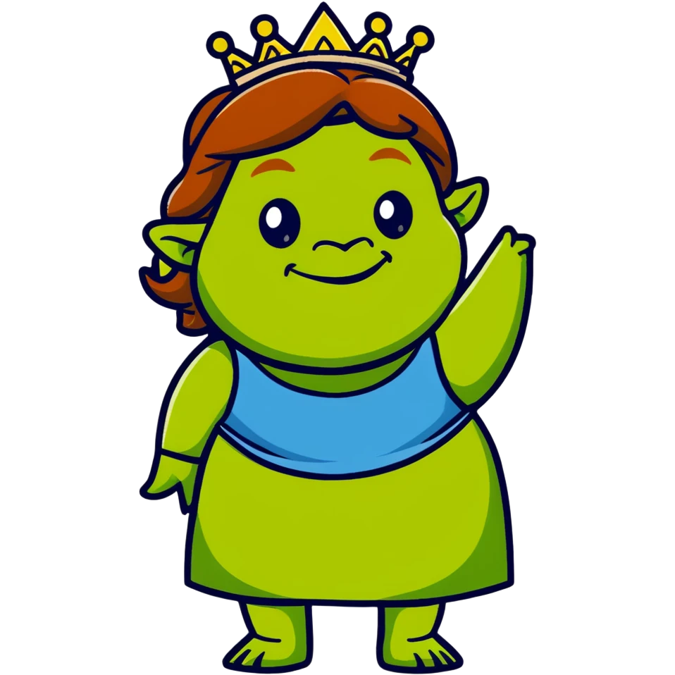 Princess Fiona ogre form from Shrek emoji