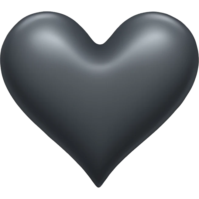 Dark grey heart emoji