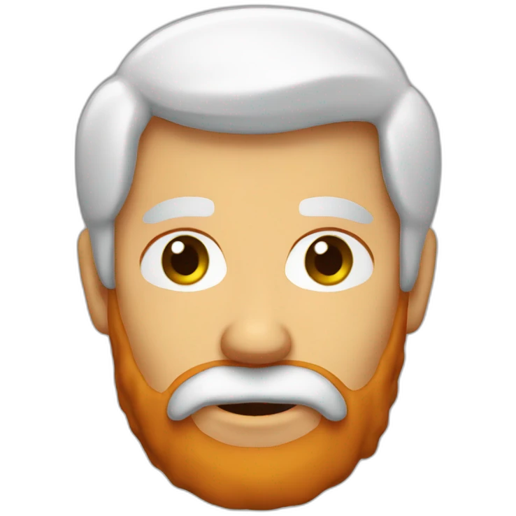 a ginger old women with a beard ginger man emoji