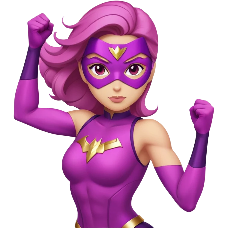 pink violet woman superhero power emoji