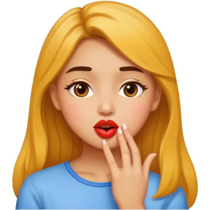 Chica dando beso  emoji