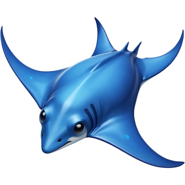 Blue manta ray emoji