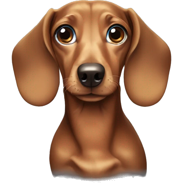 Dachshund with one blue eye emoji