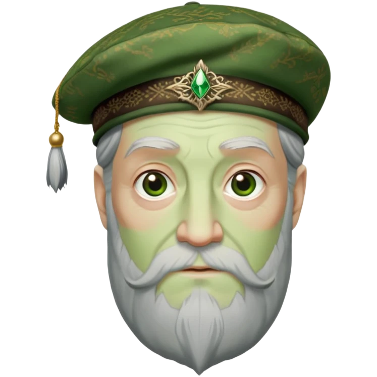 Dumbledore green scotland Tam o'shanter cap with decorative patterns emoji